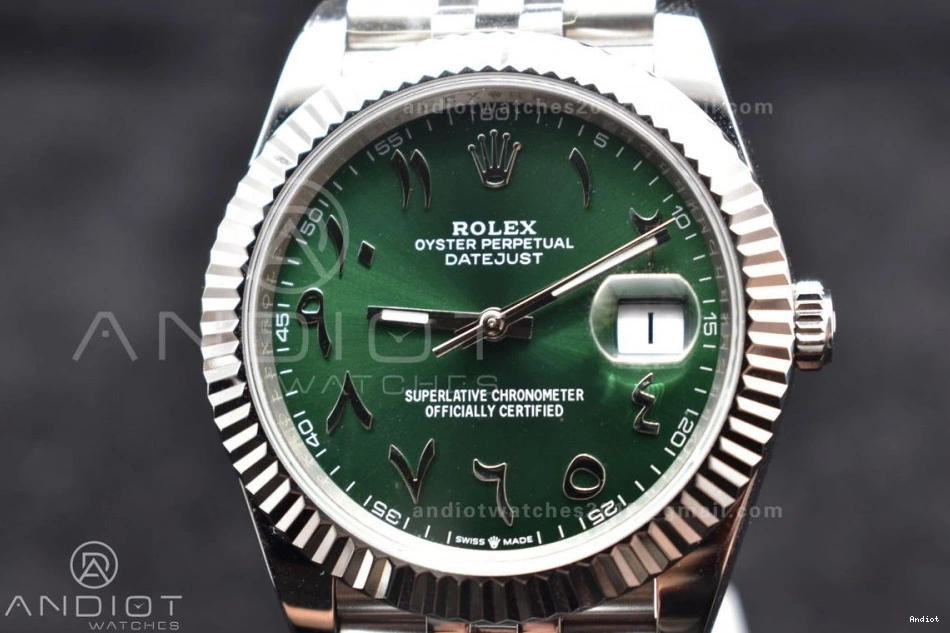 DIWF Marker 638 904L on SA 41 Best Arabic Compact Edition Steel DateJust Bracelet Green Dial 1:1 126334 Jubilee 0724
